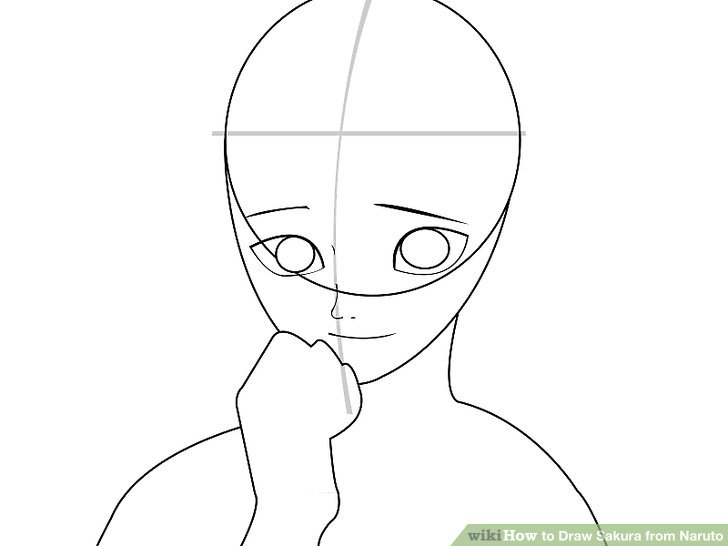 728x546 how to draw sakura from naruto steps - Sakura Drawing