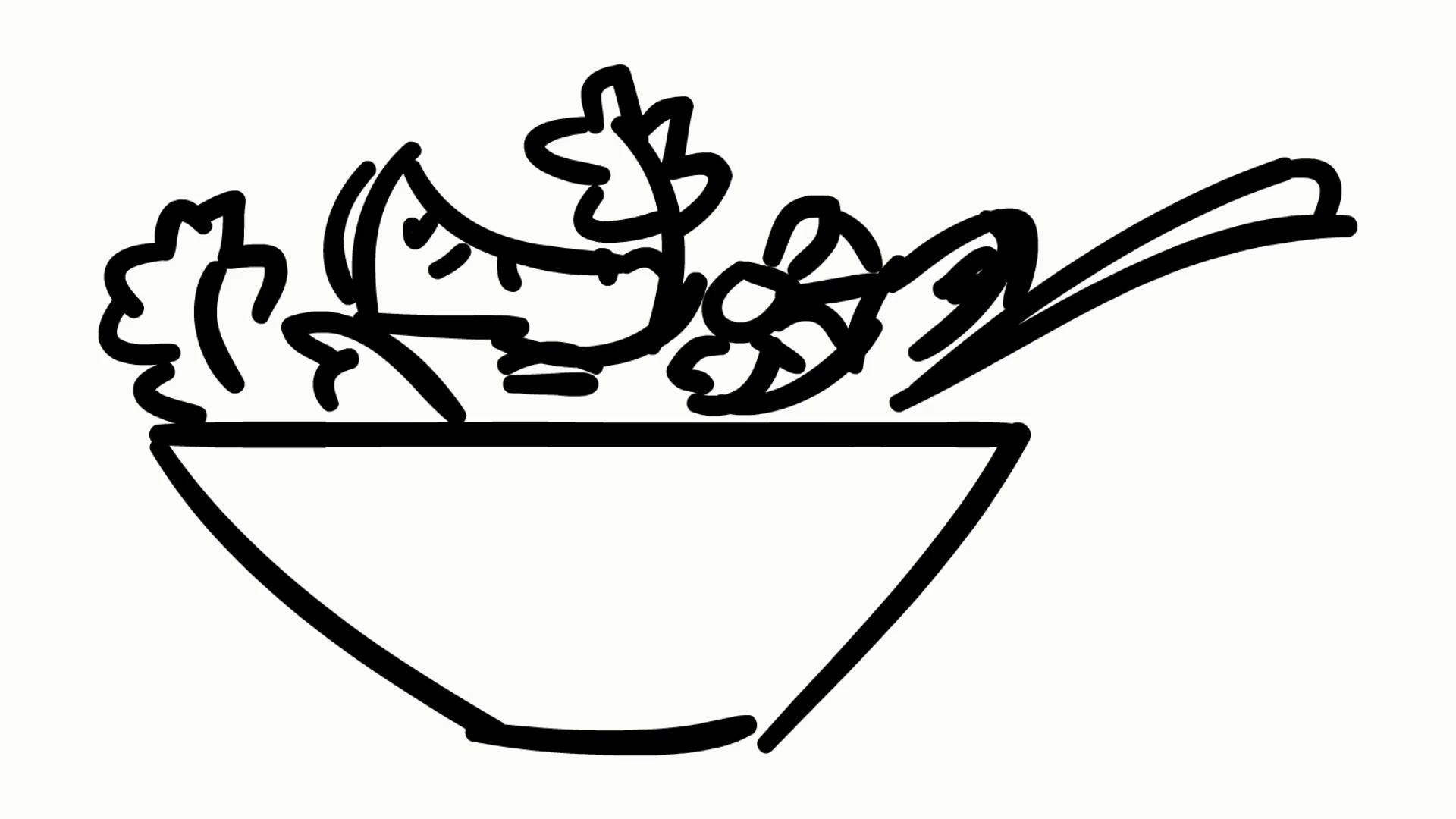 Тарелка с салатом вектор