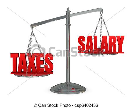 450x367 weigh taxes and salary one balance with the word taxes that - Salary Drawing