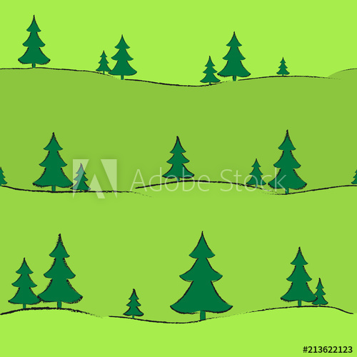 500x500 background with fir trees hand drawn creative modern background - Sales Drawing