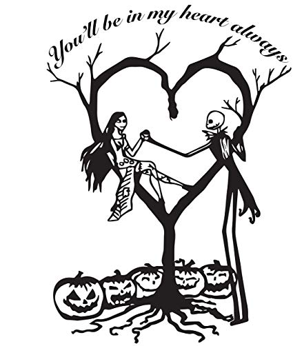 425x502 La Decal Jack And Sally Nightmare Before Christmas - Sally Nightmare Before Christmas Drawing