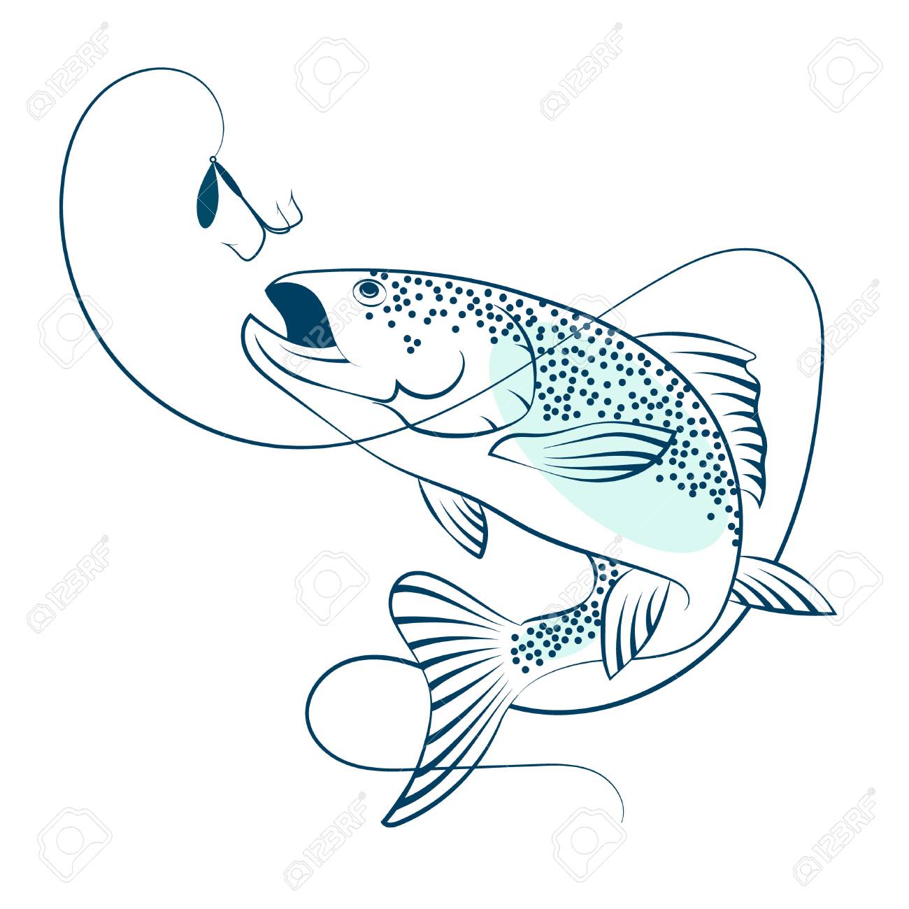 1300x1300 huge collection of 'salmon fish drawing' download more than - Salmon Line Drawing