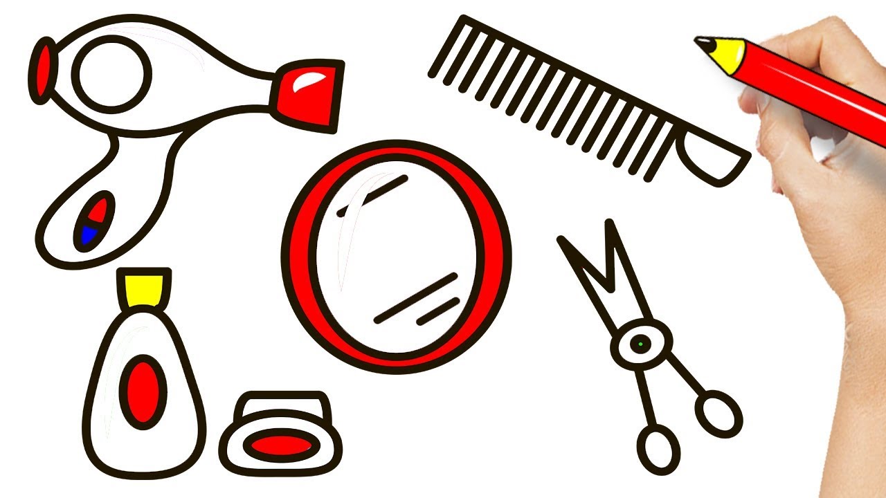 1280x720 how to draw hair salon for girls - Salon Drawing