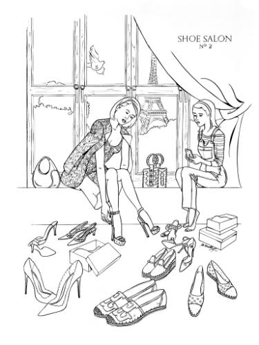375x500 shoe salon drawing - Salon Drawing