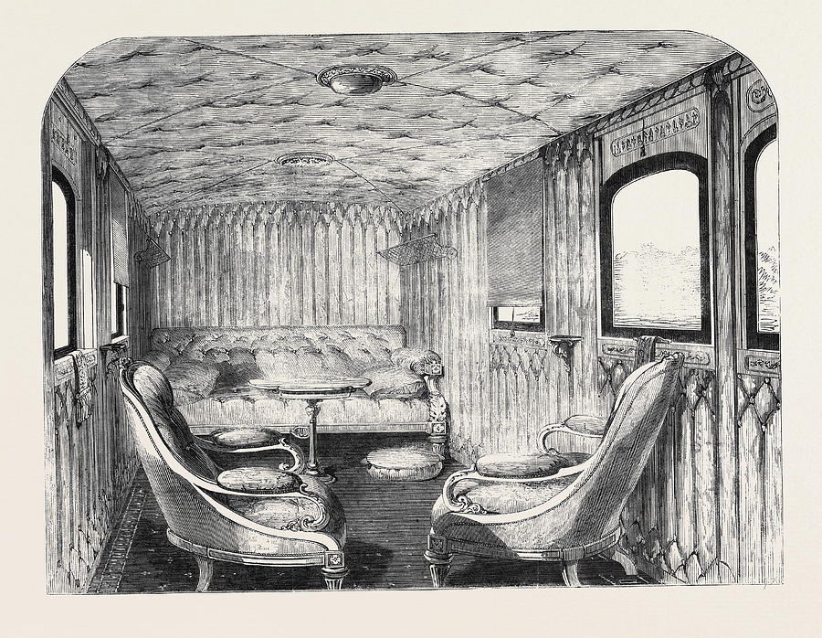 900x698 Saloon Of Her Majestys Carriage On The London Drawing - Saloon Drawing