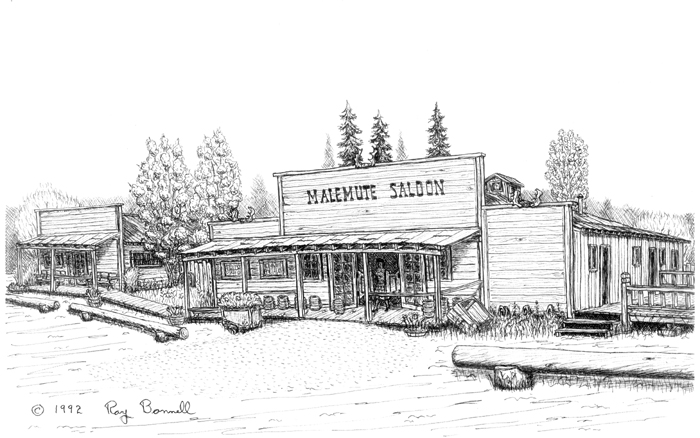 700x438 sketches of alaska at the malamute saloon - Saloon Drawing