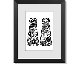 340x270 salt pepper drawing etsy - Salt And Pepper Drawing
