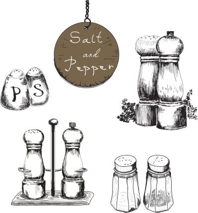 399x429 salt and pepper shaker drawings - Salt And Pepper Drawing