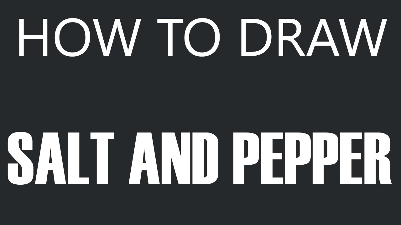 1280x720 how to draw salt and pepper - Salt And Pepper Shakers Drawing