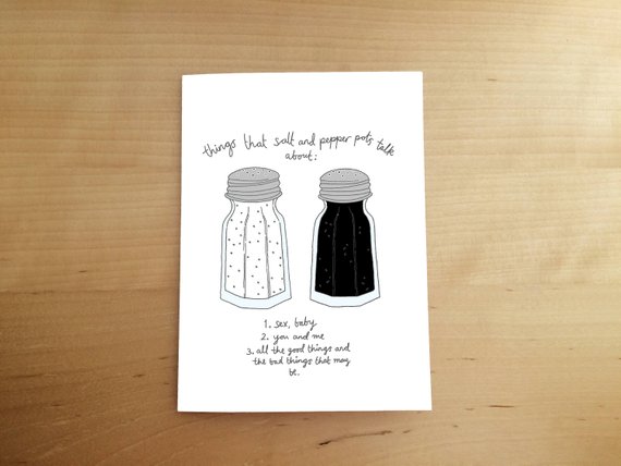 570x428 sex baby hand drawn cards funny greeting cards etsy - Salt And Pepper Shakers Drawing