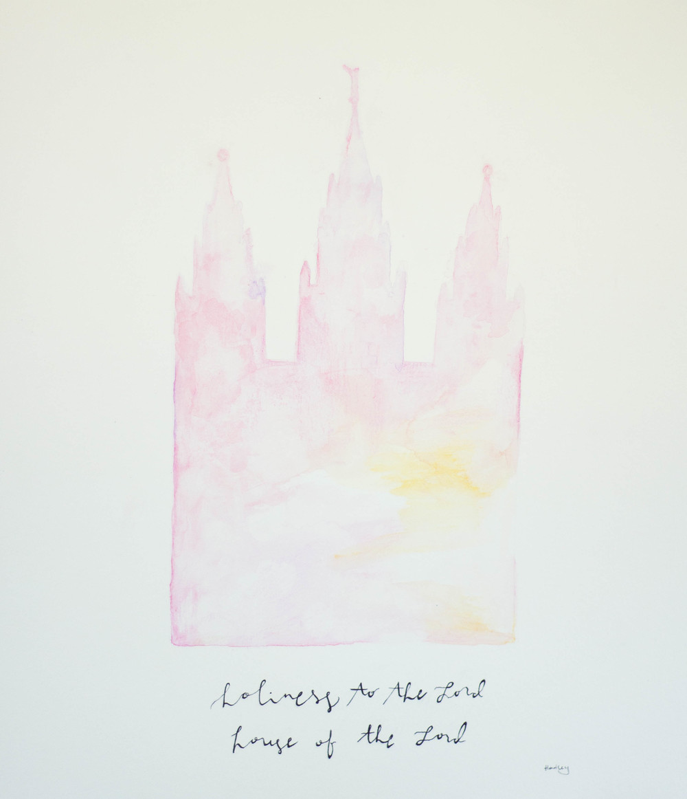 1000x1162 watercolor original salt lake city temple hadley designs - Salt Lake City Temple Drawing
