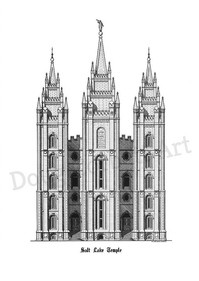 Salt Lake Temple Drawing at Explore collection of