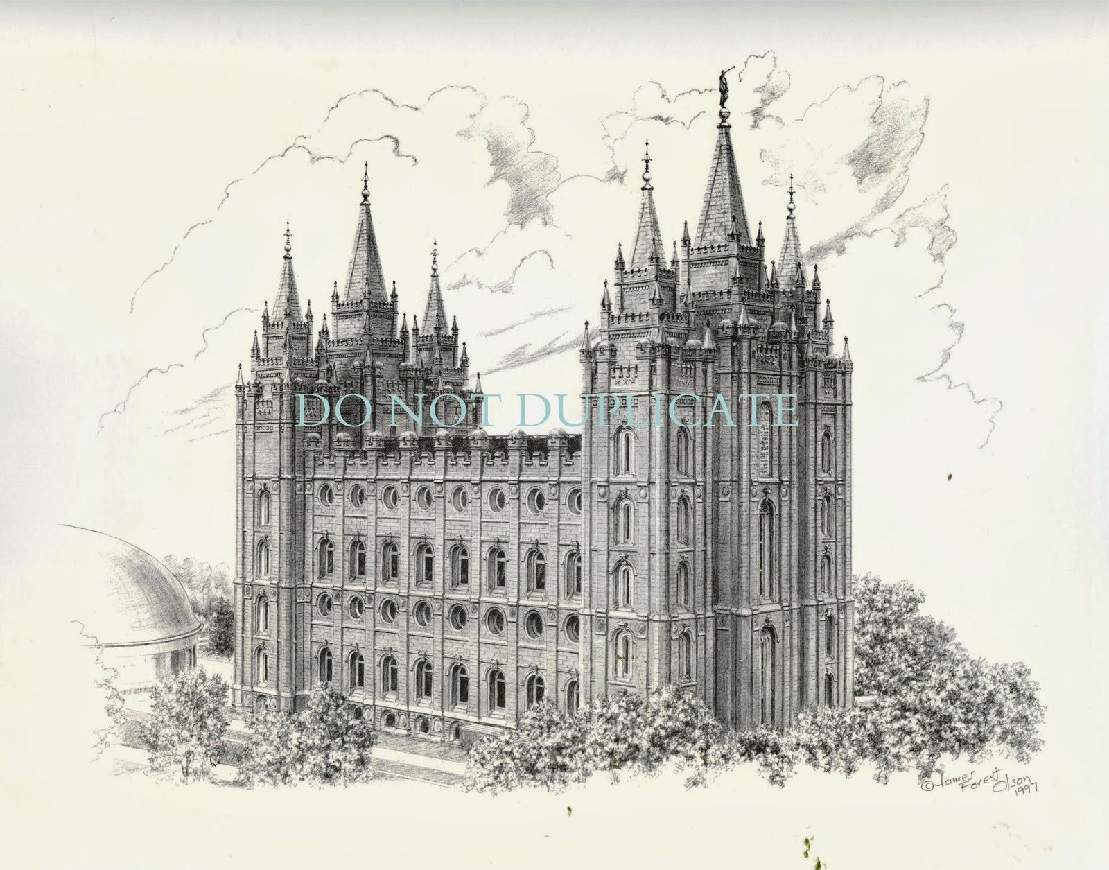 Salt Lake Temple Drawing at Explore collection of