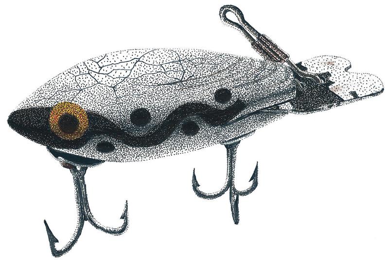 794x535 vintage fishing lure art fishing decor saltwater fish art etsy - Saltwater Fish Drawing