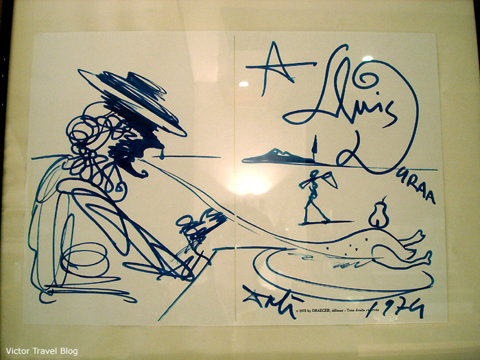 Salvador Dali Drawing On Checks at Explore