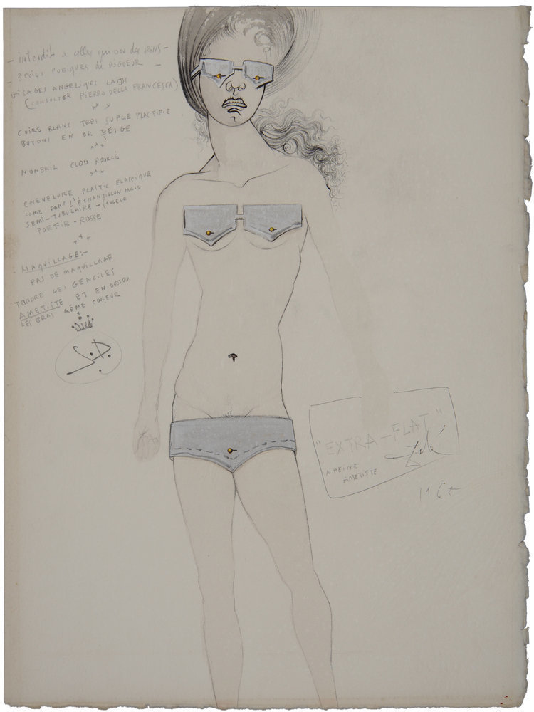 750x1000 the strange and beautiful fashion drawings of salvador dali huffpost - Salvador Dali Drawing On Checks