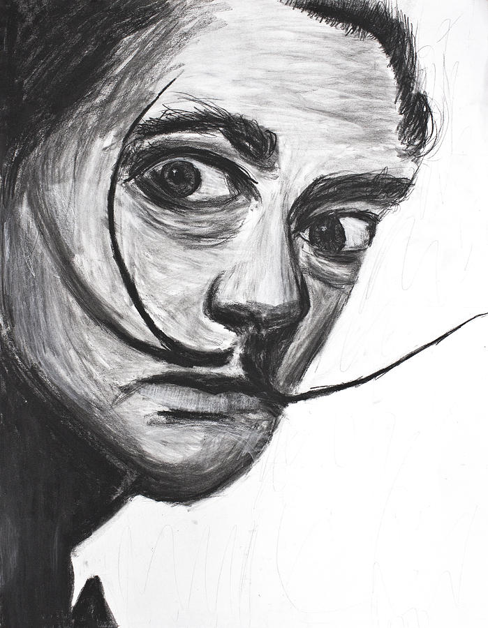699x900 salvador dali and the magnificent mustache drawing - Salvador Dali Drawings