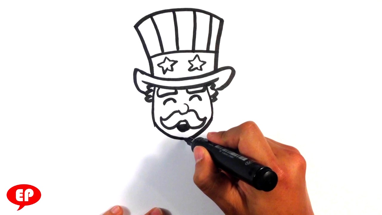 1280x720 how to draw uncle sam - Sam Drawing