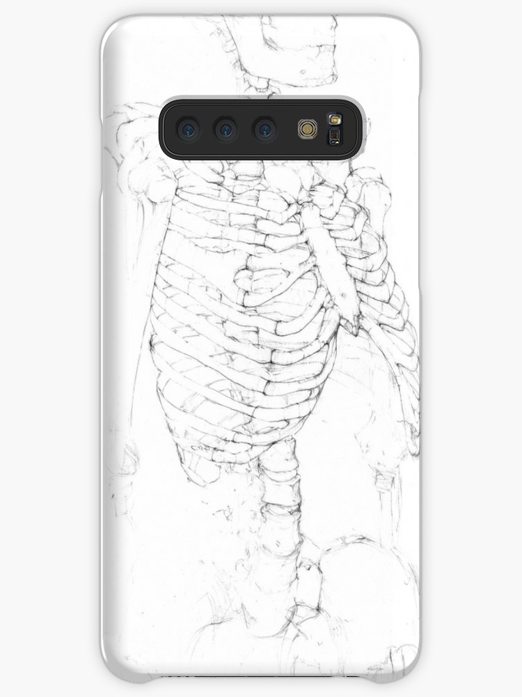 750x1000 human skeleton pencil drawing study cases skins for samsung - Samsung Drawing