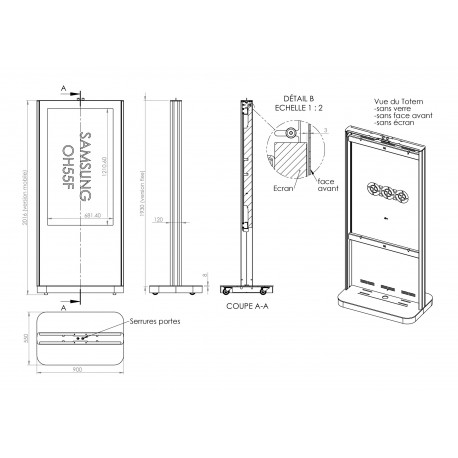 458x458 outdoor kiosk for samsung oh series - Samsung Drawing