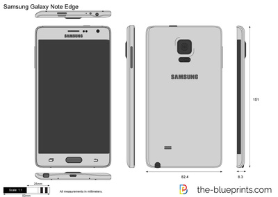 400x283 samsung galaxy note edge vector drawing - Samsung Drawing