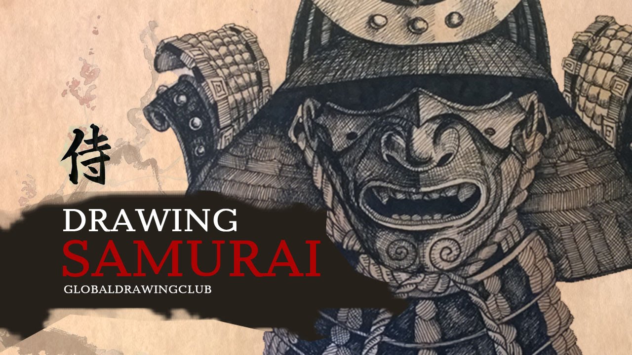 1280x720 Drawing Samurai - Samurai Helmet Drawing