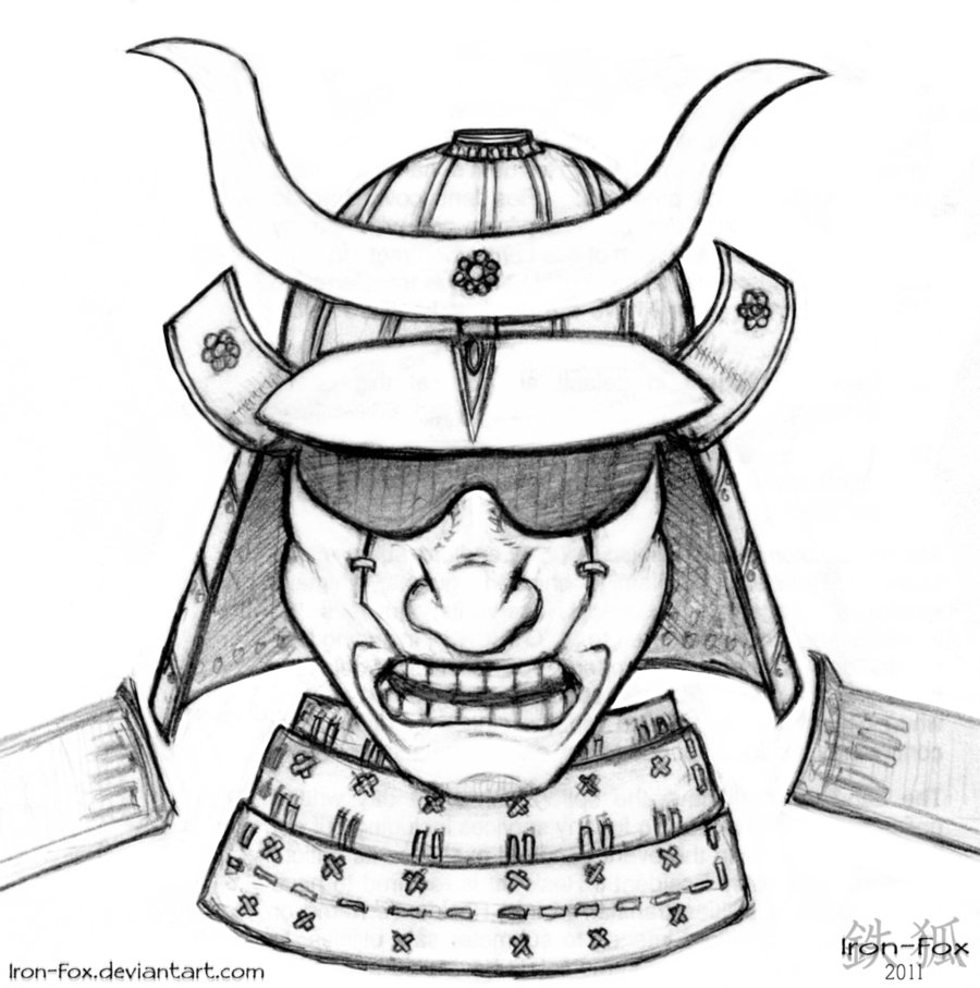 900x907 Helmet Tattoos Samurai Drawing - Samurai Helmet Drawing