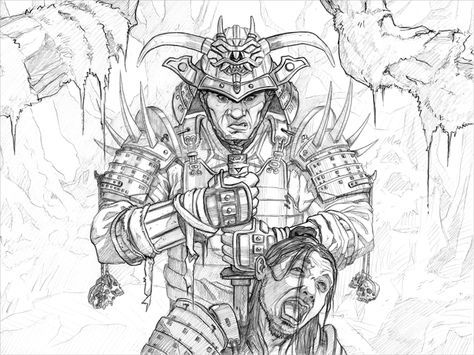 474x355 Diecast Cars Display In Samurai Drawing - Samurai Helmet Drawing