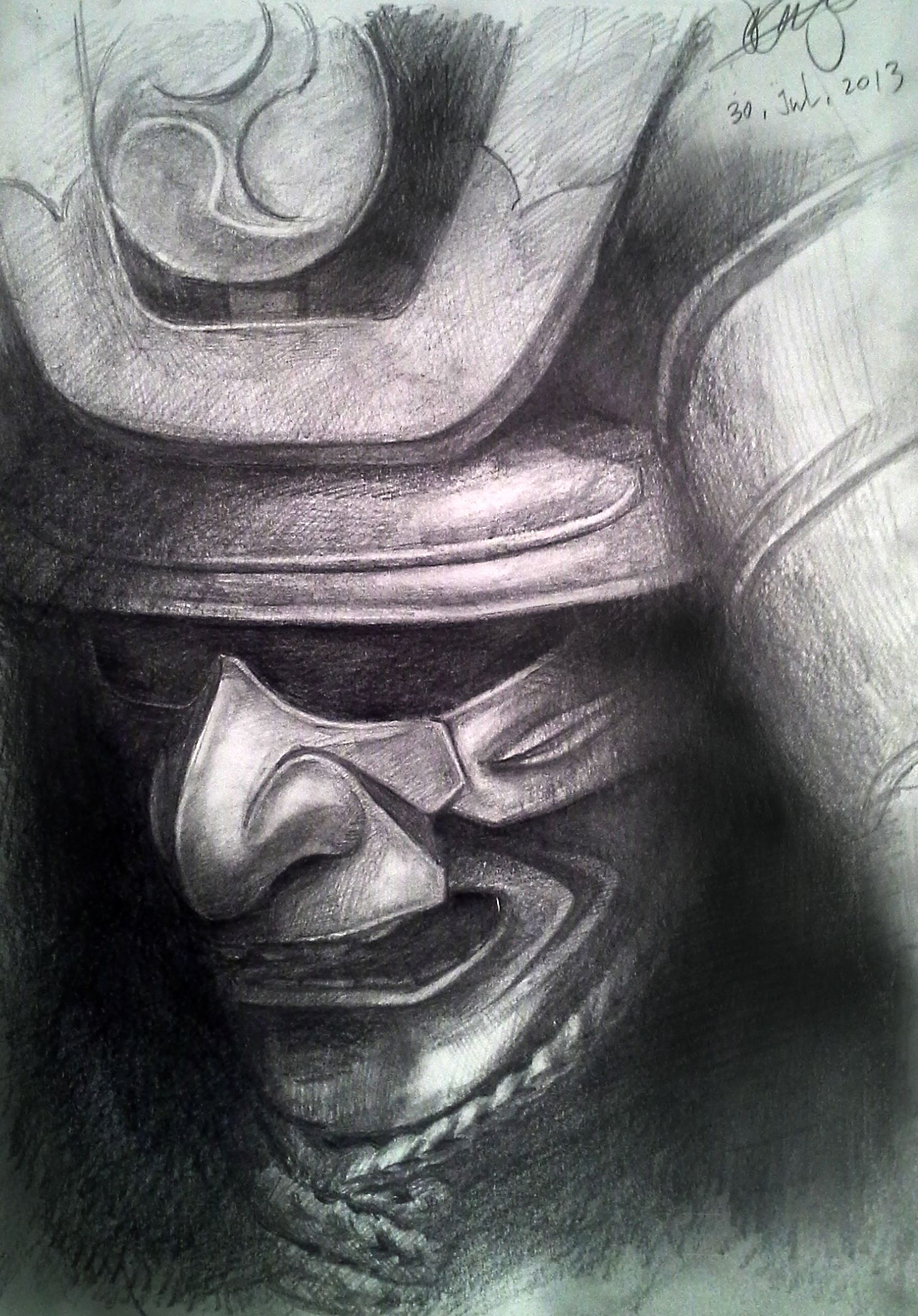 Samurai Helmet Drawing at Explore collection of