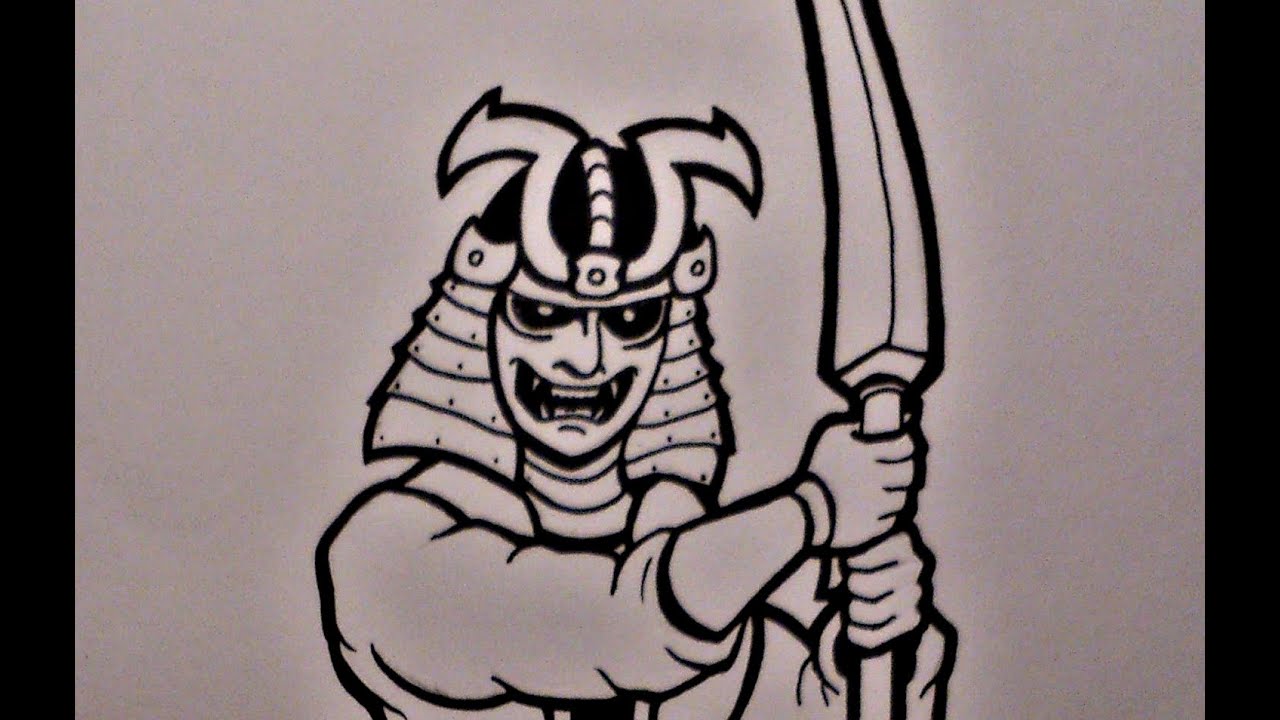 1280x720 Drawing A Samurai Warrior - Samurai Warrior Drawing