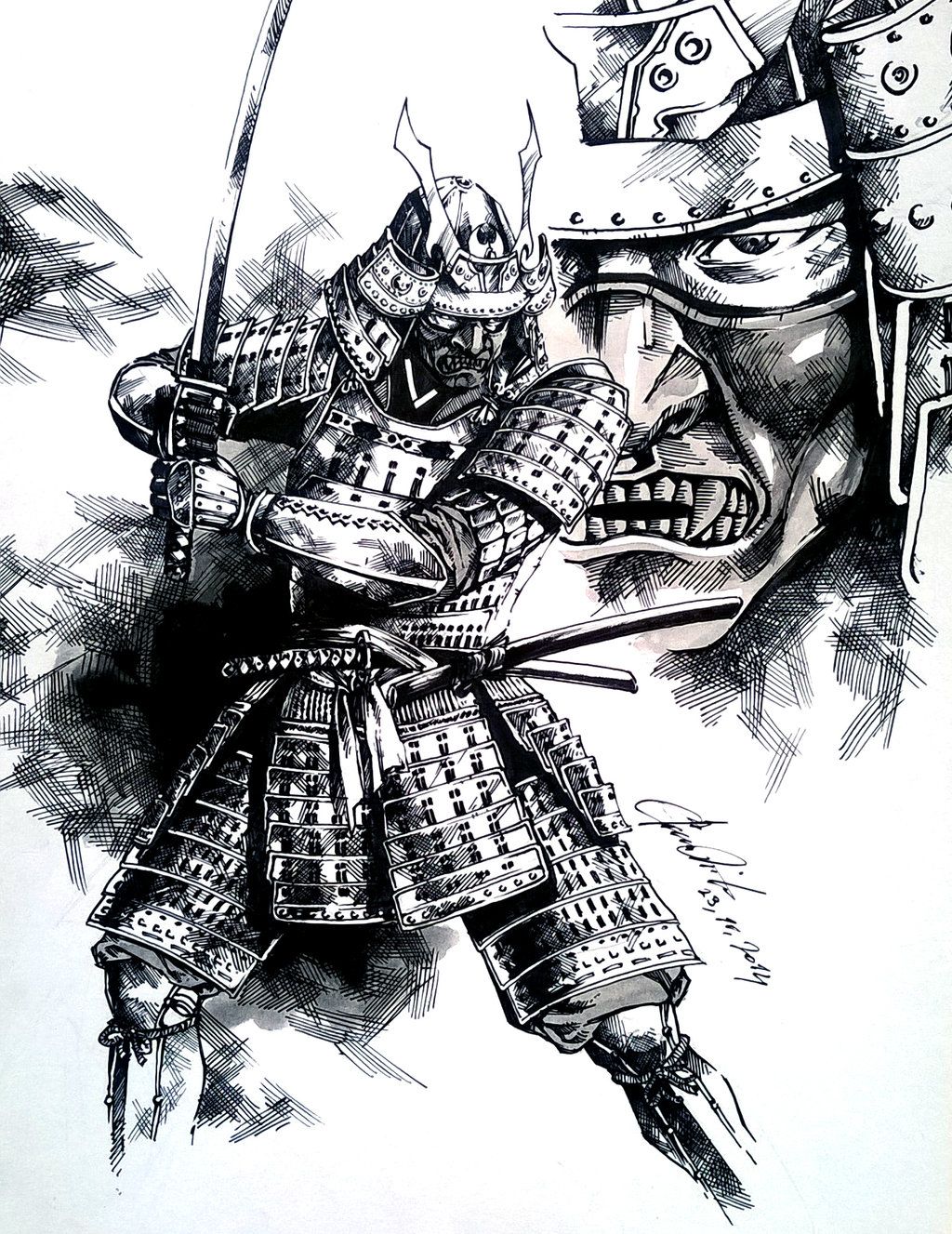 Samurai Warrior Drawing at Explore collection of