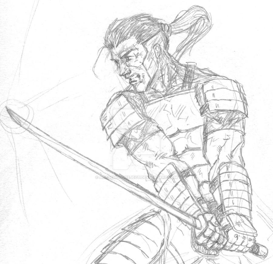 Samurai Warrior Drawing at PaintingValley.com | Explore collection of ...