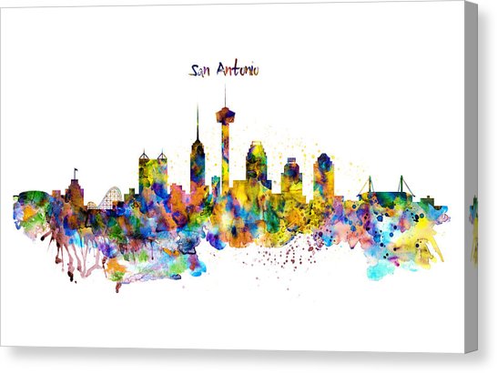 546x410 san antonio skyline canvas prints fine art america - San Antonio Skyline Drawing