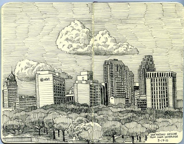 640x502 san antonio skyline from sama sky bridge projects to try - San Antonio Skyline Drawing