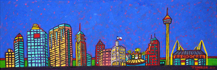 700x227 san antonio skyline portfolio - San Antonio Skyline Drawing