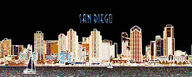 650x261 San Diego Skyline - San Diego Skyline Drawing