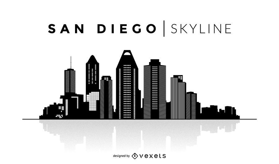 900x529 San Diego Skyline Silhouette Design You Can See The Most - San Diego Skyline Drawing