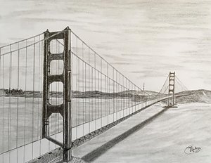 San Francisco Bridge Drawing at PaintingValley.com | Explore collection ...