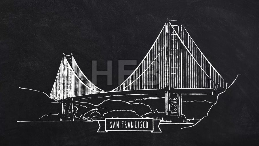 900x506 san francisco golden gate bridge self drawing lines hebstreits - San Francisco Bridge Drawing