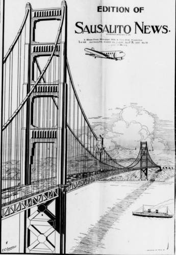 345x500 Anne T Kent California Room - San Francisco Bridge Drawing