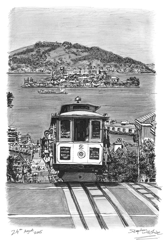 540x800 cable car in san francisco - San Francisco Drawing