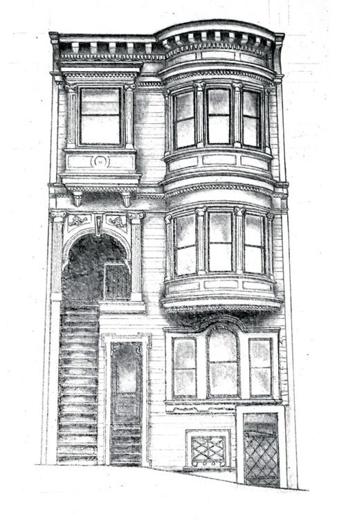 500x750 drawing san francisco nesting drawings, pencil drawings - San Francisco Drawing