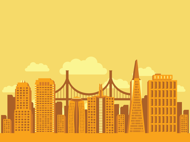 800x600 san francisco skyline - San Francisco Skyline Drawing