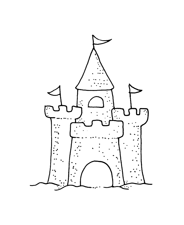Sand Drawing Sand Castle For Free Download - Sand Castle Drawing. 