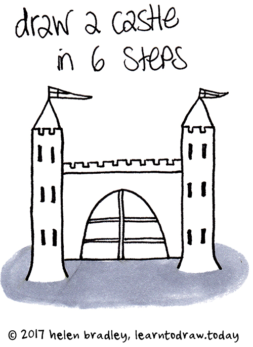 500x687 learn to draw a sand castle in easy steps learn to draw - Sand Castle Drawing