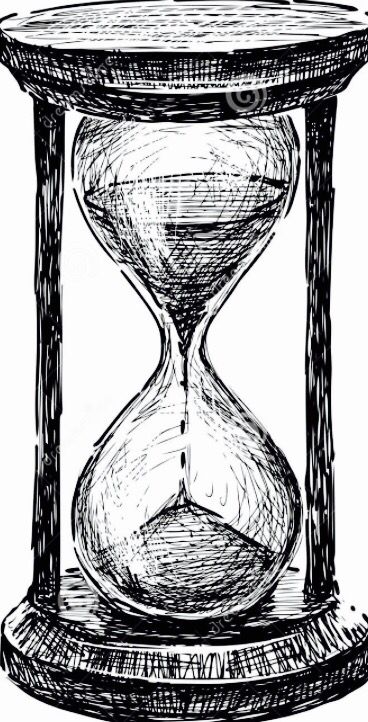 368x722 Hourglass Tattoo, Tattoo - Sand Clock Drawing
