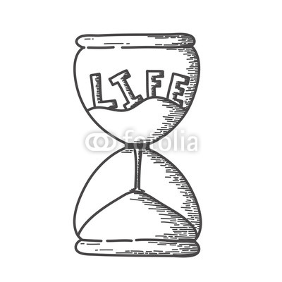 400x400 sand clock sketch doodle hand draw life is counting down concept - Sand Clock Drawing