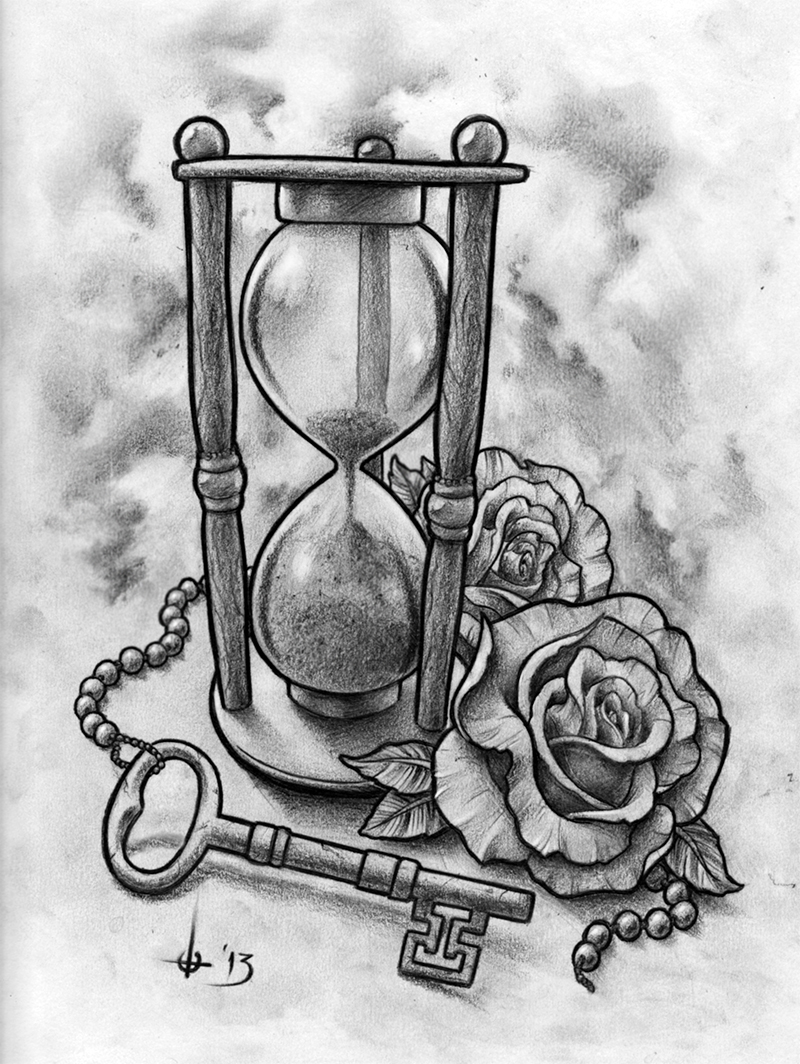 800x1064 clock drawing sand for free download - Sand Clock Drawing