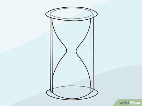 460x345 How To Draw An Hourglass Steps - Sand Timer Drawing