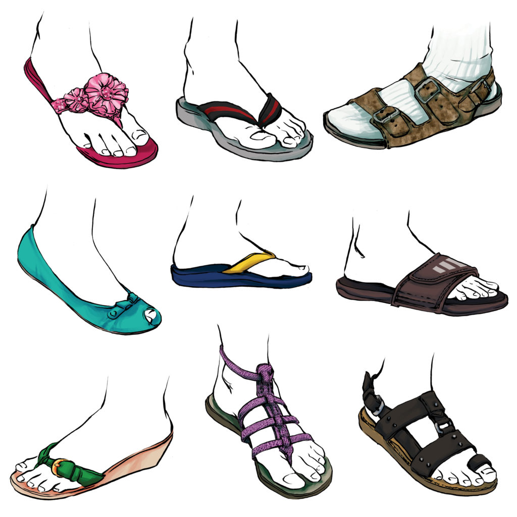 Sandals Drawing at PaintingValley.com | Explore collection of Sandals